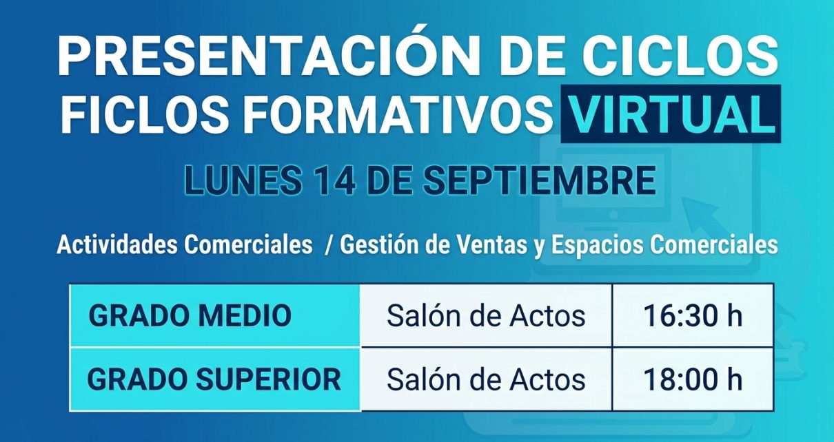 Presentación ciclos formativos virtual en ies la ería curso 2026-2027